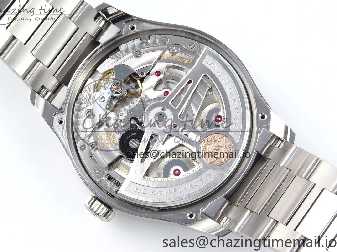 MIROTIME 0324 Portugieser Auto IWC0562A APSF 1:1 Best Edition White RG Dial on SS Bracelet A Unique 6991